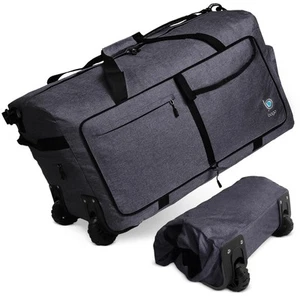 Rolling Duffle Bag with Wheels - 27" 80L Foldable Weekender Bag, Waterproof T... - Picture 1 of 8