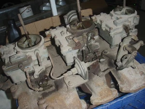 OLDS 1957 1958 PONTIAC J2 Tri Power intake manifold factory 2 jet Rochester - Bild 1 von 10