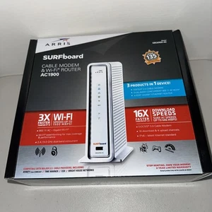ARRIS SURFboard SBG6900AC Docsis 3.0 16x4 Cable Modem & AC1900 Wi-Fi Router - Picture 1 of 7