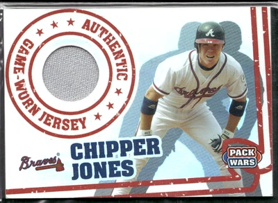 CHIPPER JONES 2005 Topps Pack Wars Relics #PWR-CJ HOF Game Used Jersey Patch - Image 1 of 2
