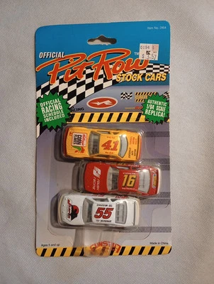 1992 Funstuf Official Pit Row Stock Cars Nascar 1/64 Diecast 3 Pack vintage NOS - Image 1 of 4