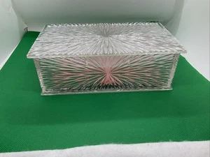 Vintage Promi Schmuck Schmuckschatulle Plexiglas klar Starburst hergestellt in den USA hervorragender Zustand - Bild 1 von 8