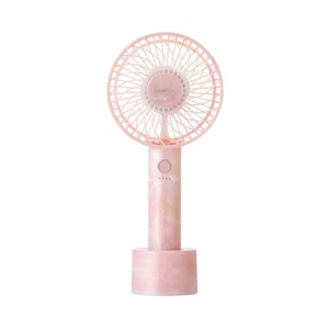 [2025 Model] Francfranc Handy Fan Sheer Marble Pink Portable Fan 5 Levels - Picture 1 of 9
