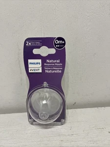 PACK OF 2 Philips Avent Natural Response Nipple Flow 2X 0M+ Baby Bottle Nipple - Picture 1 of 6