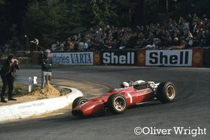 1967 Ferrari 312 Chris Amon Belgian GP F1 Farbfoto selten - Bild 1 von 7