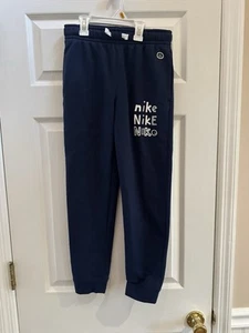 NWT! Boys Nike Size Medium Navy Sweatpants Retail $50 - Picture 1 of 4