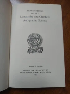 Transactions Of The Lancashire And Cheshire Antiquarian Society Volume 89 For... - Bild 1 von 3