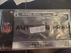 SUPER BOWL XLV- GB PACKERS -NFL CHROME LICENSE PLATE TAG FRAME North Texas- NWT - Picture 1 of 4