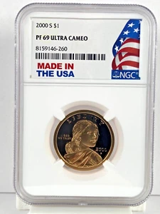2000 S dólar Sacagawea NGC PF69 ultra camafeo hecho en soporte de EE. UU. - Imagen 1 de 6