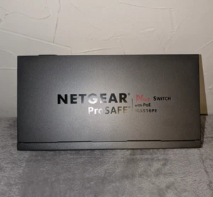 NETGEAR JGS516PE ProSafe Plus 16-Port Gigabit Ethernet Switch with Poe - Picture 1 of 5