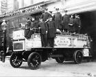 CLASSIC FDNY FIREFIGHTERS ON FIRE ENGINE 8x10 SILVER HALIDE PHOTO PRINT