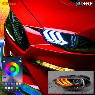 For Ford Mustang 2018 2019 2020 2021 BT APP Hex RGB Angel Eyes Kit LED Boards - Image 1 of 4