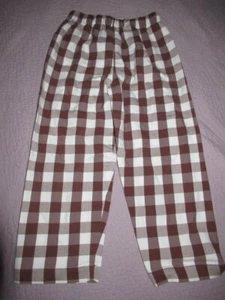nwot Chez Ami brown check elastic waist pants boys 4 free ship USA - Picture 1 of 2
