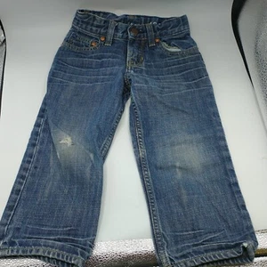 Baby Gap 1969 Boys Straight Leg Flat Blue Denim Jeans Size 3 Years - Picture 1 of 8