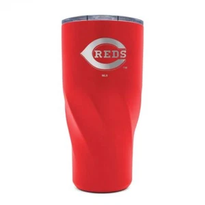 CINCINNATI REDS 30 OZ MORGAN STAINLESS STEEL TUMBLER TRAVEL MUG LASER ENGRAVED - Picture 1 of 4