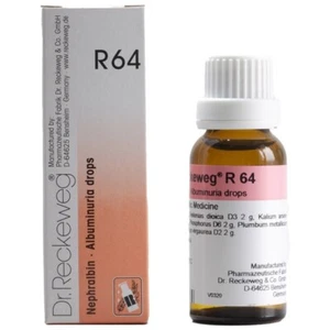 Dr. Reckeweg R64 Excessive protein in urine Drop Made in Germany FREE FAST SHIP - Picture 1 of 2