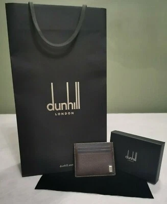 🔥⭐ NEW Dunhill Leather Card Holder Dark Chocolate/Brown - Image 1 of 4