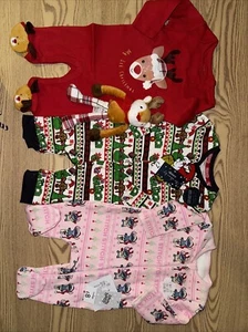 Bundle Of Baby Girls Clothes 0-3 Months Christmas - Picture 1 of 12