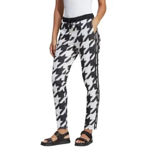 adidas ORIGINALS HOUNDSTOOTH SUPERSTAR TRACK PANTS JOGGERS WHITE BLACK OG WOMENS - Picture 1 of 6