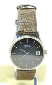 RARE VINTAGE PONTIAC INT Mechanical WATCH France FE 4601A 1970's - NEW OLD STOCK - Picture 1 of 7