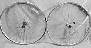 Weinmann 519 26" MTB Wheel Set Hyperglide 135/100OLW Silver Retro QR USA Shipper - Picture 1 of 22