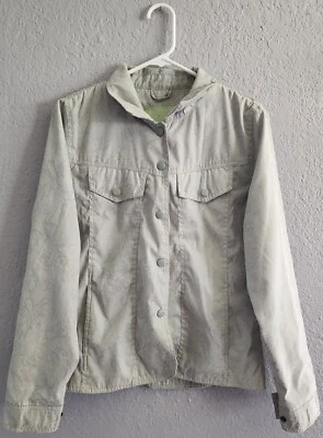 Mujer Outback Trading Company Verde Paisley Chaqueta Camisa Botones a Presión Talla Mediana Foto 1 de 4