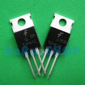 10 Paar (10 Stück TIP41C + 10 Stück TIP42C) NPN PNP 6A 100V Transistor TO-220 FSC - Bild 1 von 3