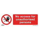 Sealey Self Adhesive Vinyl No Access Sign Pack of 10 300mm 100mm Standard