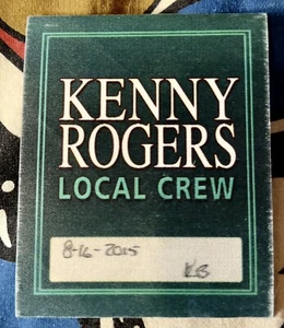 KENNY ROGERS - AUGUST 16, 2015 - WISCONSIN STATE FAIR - LOCAL CREW PASS - Picture 1 of 2
