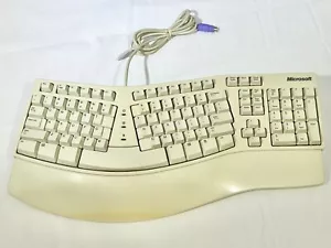 Microsoft Elite Natural Ergonomic Curve Keyboard PS2 Wired KU-0045 X06-19331 - Picture 1 of 11