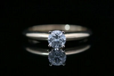 14k Yellow Gold Classic 1/2 Carat Round Diamond Solitaire Engagement Ring 8.25 - Image 1 of 4