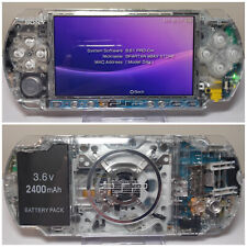 Sony PSP 3000 Console - CLEAR Skeleton - *MINT* - With Custom Firmware & Charger