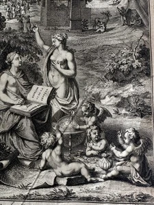 Picart engraved allegorical frontis 1727 decorative figures cherubs la Montraye - Picture 1 of 5