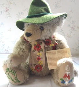 Max Hermann The Happy Wanderer Teddy Bear Musical Limited Ed. #613 Mohair Plush - Picture 1 of 15