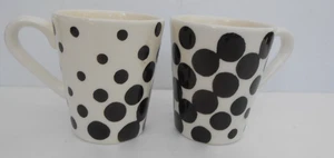 2 lunares negros blancos Pier 1 Imports Kate 12 oz. Taza tazas café - Imagen 1 de 2