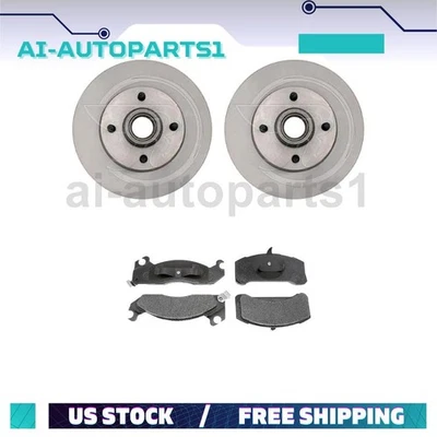 Conjunto de rotores de freno y buje de pastillas de freno delanteras para Ford Fairmont 1983 Foto 1 de 4