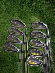 ADAMS GOLF OVATION IRONS 9-LOB & PW UNIFLEX STEEL SHAFTS GREAT CONDITION USED - Picture 1 of 18