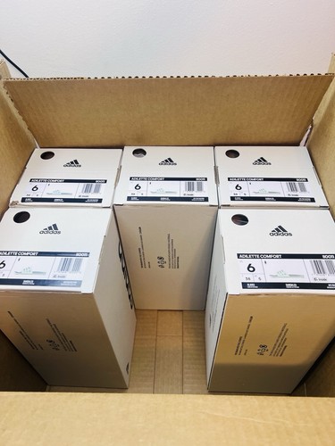 Lotto di 5 sandali adidas donna Adilette Comfort Slides Halo come nuovi taglia 6