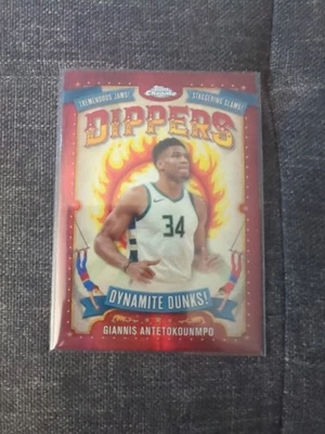 2024-25 Topps Cromo Giannis Antetokounmpo Dippers #D8 Estuche Raro Hit Bucks Foto 1 de 4