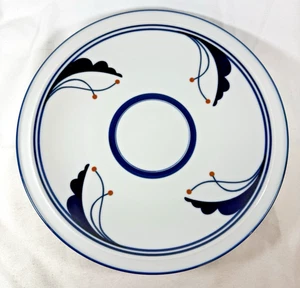 Dansk Flora Bayberry Indigo Blue Round Serving Platter Chop Plate Japan 12" - Picture 1 of 4