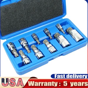 10PCS XZN Triple Square 12 Point Spline Bit Socket Set 4MM - 18MM S2 Steel Bits - Foto 1 di 9