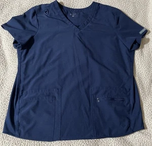 Blusa Médica Para Mujer MedCouture Azul Marino Talla Grande RN 64794 - Imagen 1 de 8
