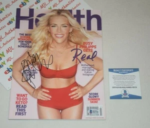 BUSY PHILIPPS SIGNED AUTOGRAPHED HEALTH MAGAZINE BAS COA S63718 no label - Picture 1 of 2