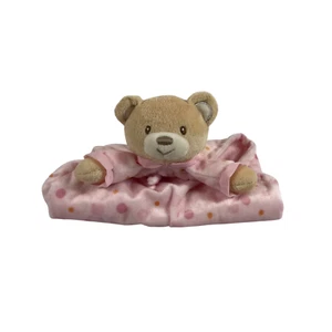 Enesco Beginnings Pink Bear Blanket Plush 12" Stuffed Toy Lovey - Picture 1 of 5