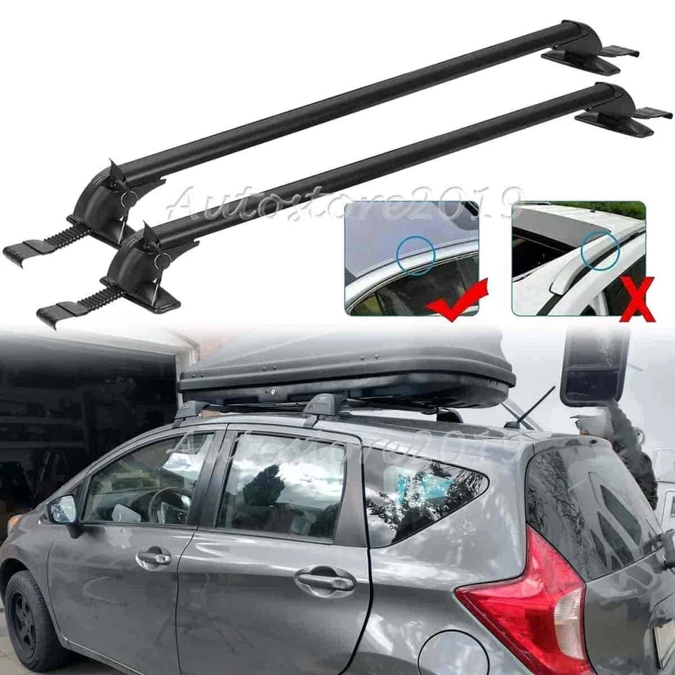 43.3" Car Top Roof Rack Cross Bar Luggage Cargo Carrier For Nissan Versa 2007-22 Foto 1 de 4