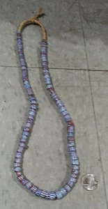 Vintage Estate African Multi Colored Glass Beads 20" Long Strand - Picture 1 of 3