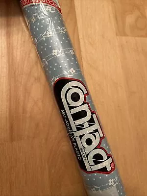 Rollo de papel de contacto Rubbermaid floral azul vintage 1988 - autoadhesivo nuevo de stock Foto 1 de 4