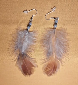 Selbstgemachte echte Feder Ohrringe Konvolut A - Bild 1 von 1
