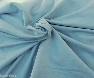 Sky Blue Sherpa Stretch Knit Fleece Fabric by the Yard 3/16 Poly Rayon Spandex - Picture 1 of 5