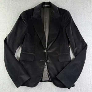 Theory Jacket Size 4 Charcoal Grey Velveteen Short Blazer Lined - Picture 1 of 5